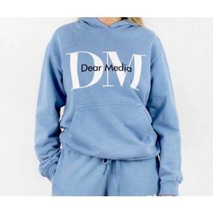 DEAR MEDIA BLUE HOODIE SZ XS